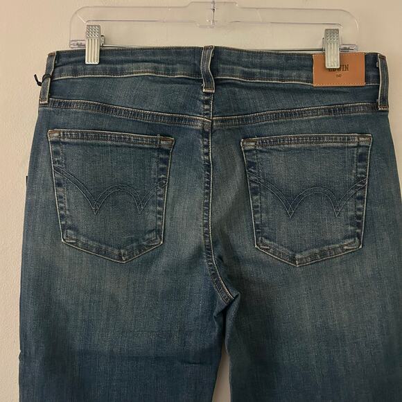 Edwin Women's Lark Mid-Rise Bootcut Denim Jeans Flashback Medium Wash 30 New - Picture 7 of 11